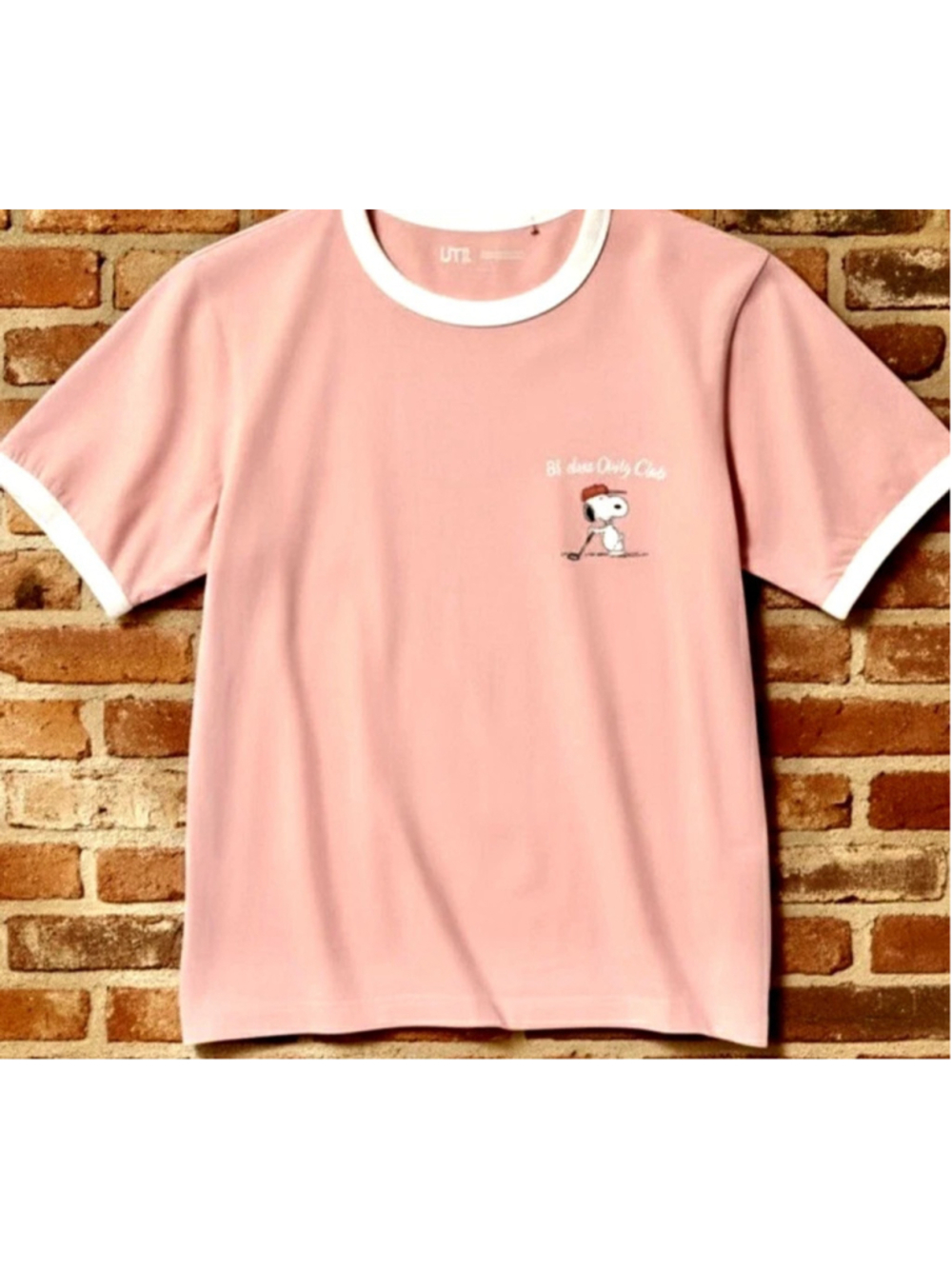 Uniqlo x Peanut UT Club Pink Women Tee embroidered 471135